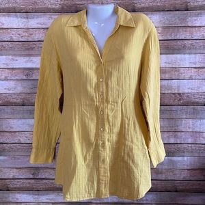 Eileen Fisher Button Down  Blouse Size L